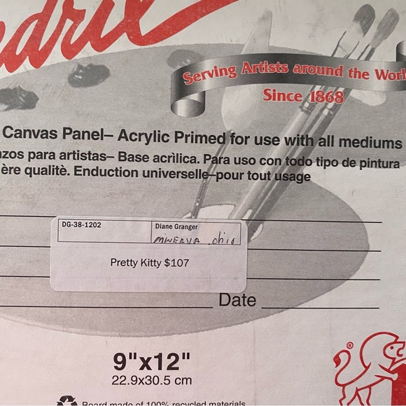 Black and White Cat Painting - Picture 7 of 8